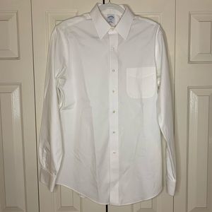 Brooks Brothers Men’s White Collared Dress Shirt // Slim Fit